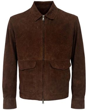 Franzese Collection Dark Bonded Suede Jacket - Brown