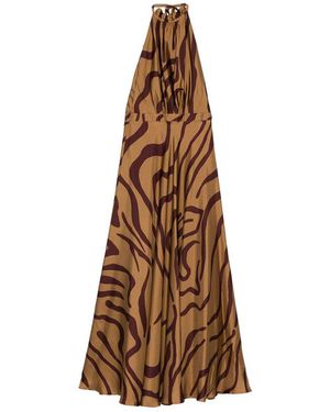 Raquel Diniz Flowing Silk Maxi Dress - Natural
