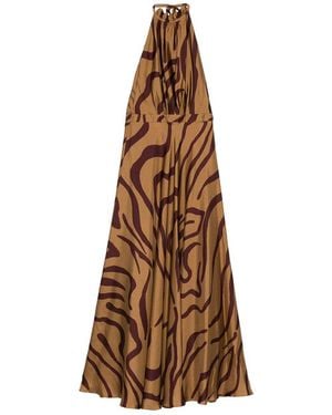 Raquel Diniz Flowing Silk Maxi Dress - Natural