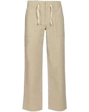 Drole de Monsieur Trousers With Elasticated Waist - Natural