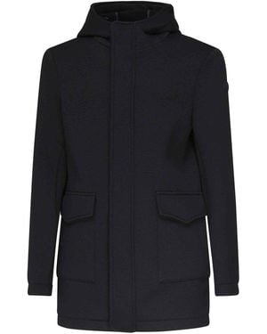 Colmar Long Down Jacket With Hood - Blue