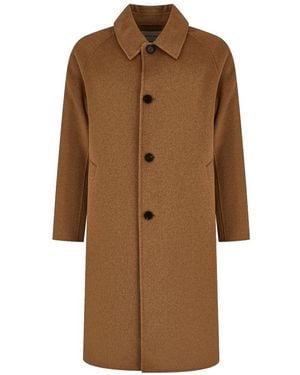 Amaranto Wool And Cashmere Coat - Brown