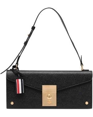 Thom Browne Mrs Thom Leather Shoulder Bag - Black