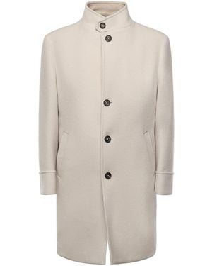 Eleventy Single-Breasted Wool Coat - White