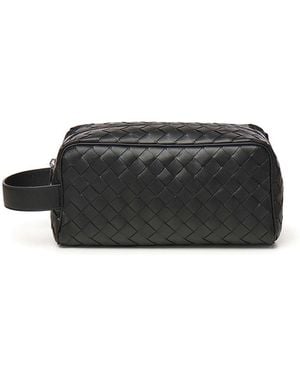 Bottega Veneta Intertwined Travel Clutch Bag - Black