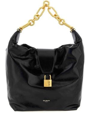 Balmain Sync Hobo Shoulder Bag - Black