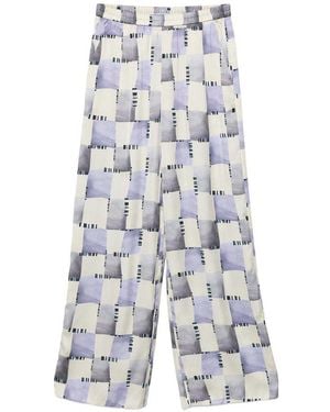 Emporio Armani Satin Trousers - White