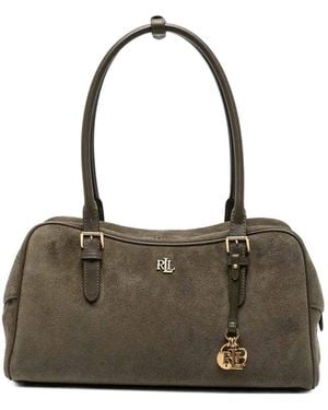 Ralph Lauren Mrcy Large Zipped Satchel Bag - Metallic