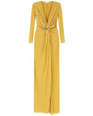 Elisabetta Franchi Vestito Lungo Carpet - Yellow