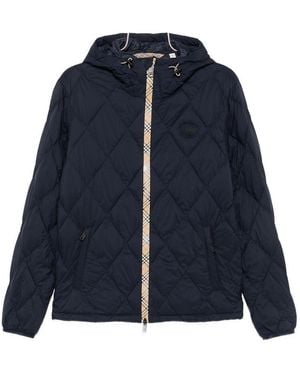 Burberry Hescott Nylon Blouson Jacket - Blue