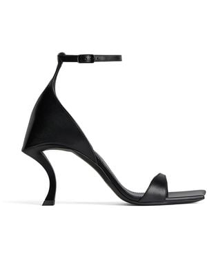 Balenciaga Leather Sandals - Black