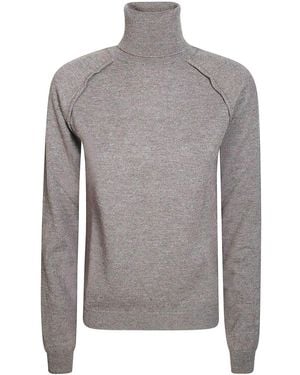 Dondup Slim Fit Polo-Neck Jumper - Grey