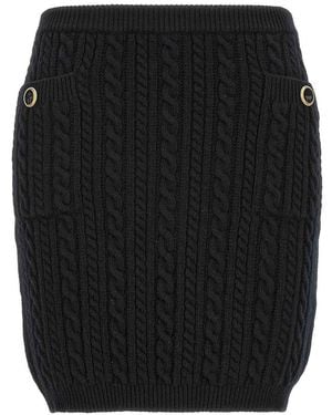 Alessandra Rich Jupe Midi - Noir