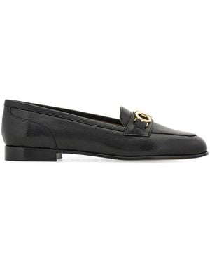 Ferragamo Gancini Ornament Moccasin - Black