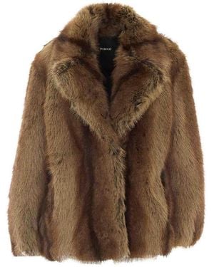 Pinko Caladenia Caban With Hook Closure - Brown