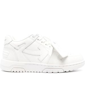 Off-White c/o Virgil Abloh Women Out Of Office Calf Leather Trainers - White