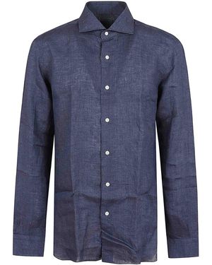 Barba Napoli Neck Shirt - Blue