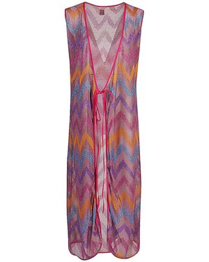 Feel me fab Quadrifoglio Printed Long Dress - Purple