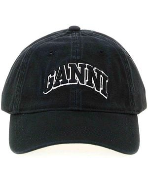 Ganni Canvas Cap - Black