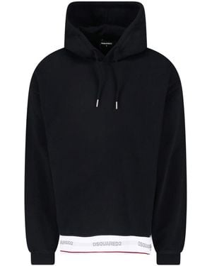 DSquared² Logo Hoodie - Black
