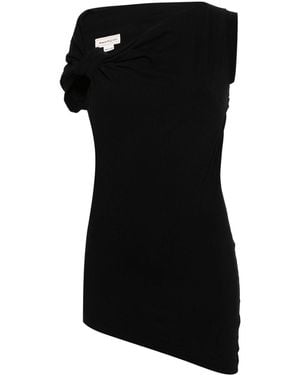 Alexander McQueen Asymmetrical Top Design - Black