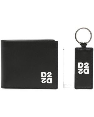 DSquared² Set Regalo Con Portafoglio E Portachiavi - Nero