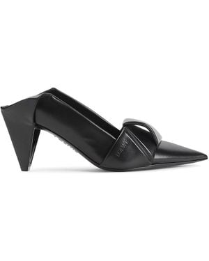 Loewe Origami Flap Back Court Shoes - Black