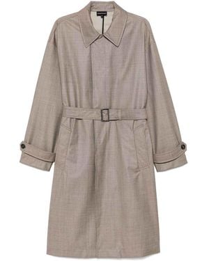 【美品】EMPORIO ARMANI ウール　2way ロングコート　44 Casentino wool and cashmere double-breasted coat | Emporio