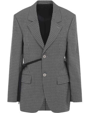 Balenciaga Wrap Tailored Jacket - Gray