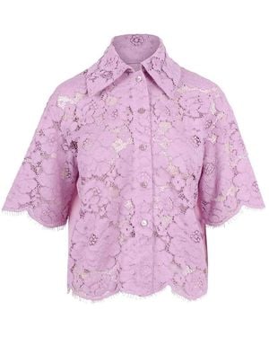 Patou Floral Embroidered Shirt - Pink