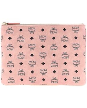 MCM Pouch Medium Shoulder Bag - Pink