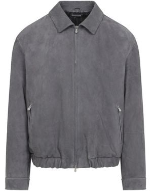Brunello Cucinelli Suede Jacket - Gray