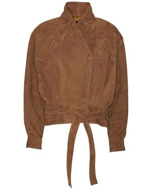 ROTATE BIRGER CHRISTENSEN Crop Jacket - Brown