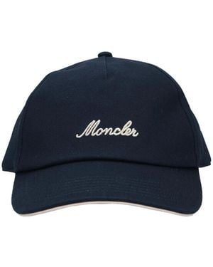 Moncler Baseball Logo Hat - Blue