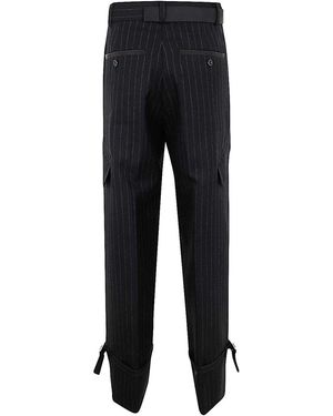 Sacai Chalk Stripe Vest in Black | Lyst