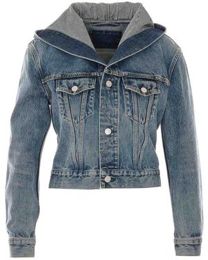 Alaïa Denim Trucker Denim Jacket - Blue