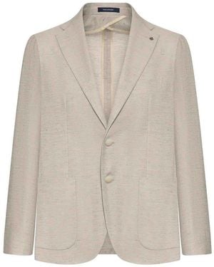 Tagliatore Montecarlo Tailored Linen Jacket - Natural