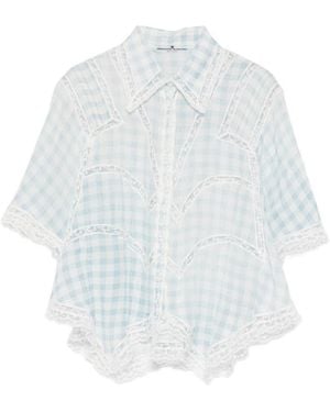 Ermanno Scervino Check Pattern Shirt - White