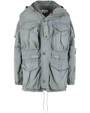 Maison Margiela Cotton Blend Parka - Gray