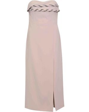 Tarik Ediz Midi Dress 66666 - Pink