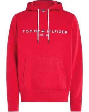 Tommy Hilfiger Sweatshirt With Hood And Logo - Red