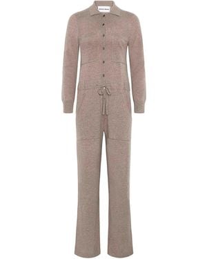 EMERSON RENALDI Buttoned Jumpsuit With Pockets - Natural