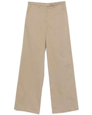 Emporio Armani Cotton Pants - Natural