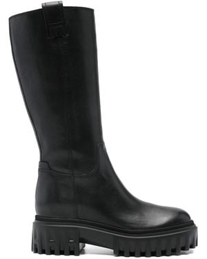 Hogan H700 Leather Boots - Black
