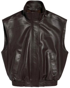 Balenciaga Sleeveless Blouson - Black
