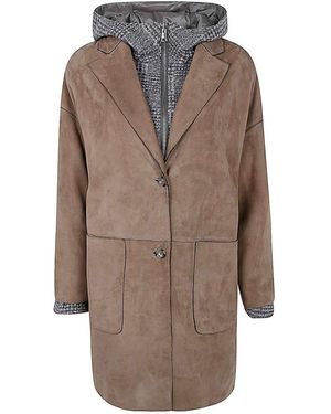 The Jackie Leathers Angelique Reverse Bomber Jacket - Brown