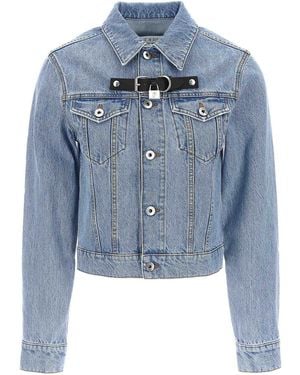 JW Anderson Padlock Strap Trucker Jacket - Blue