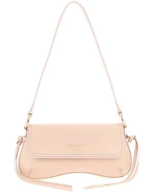 Twinset Leather Shoulder Bag - Pink