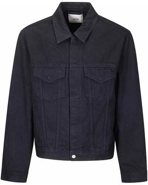 Arte' Circle Logo Jeans Jacket - Blue