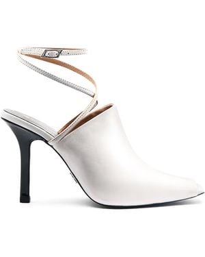 Patrizia Pepe Skin Leather Mules - White